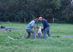 Everyone helping get started!