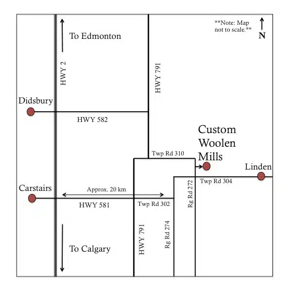 Custom Woolen Mills Map