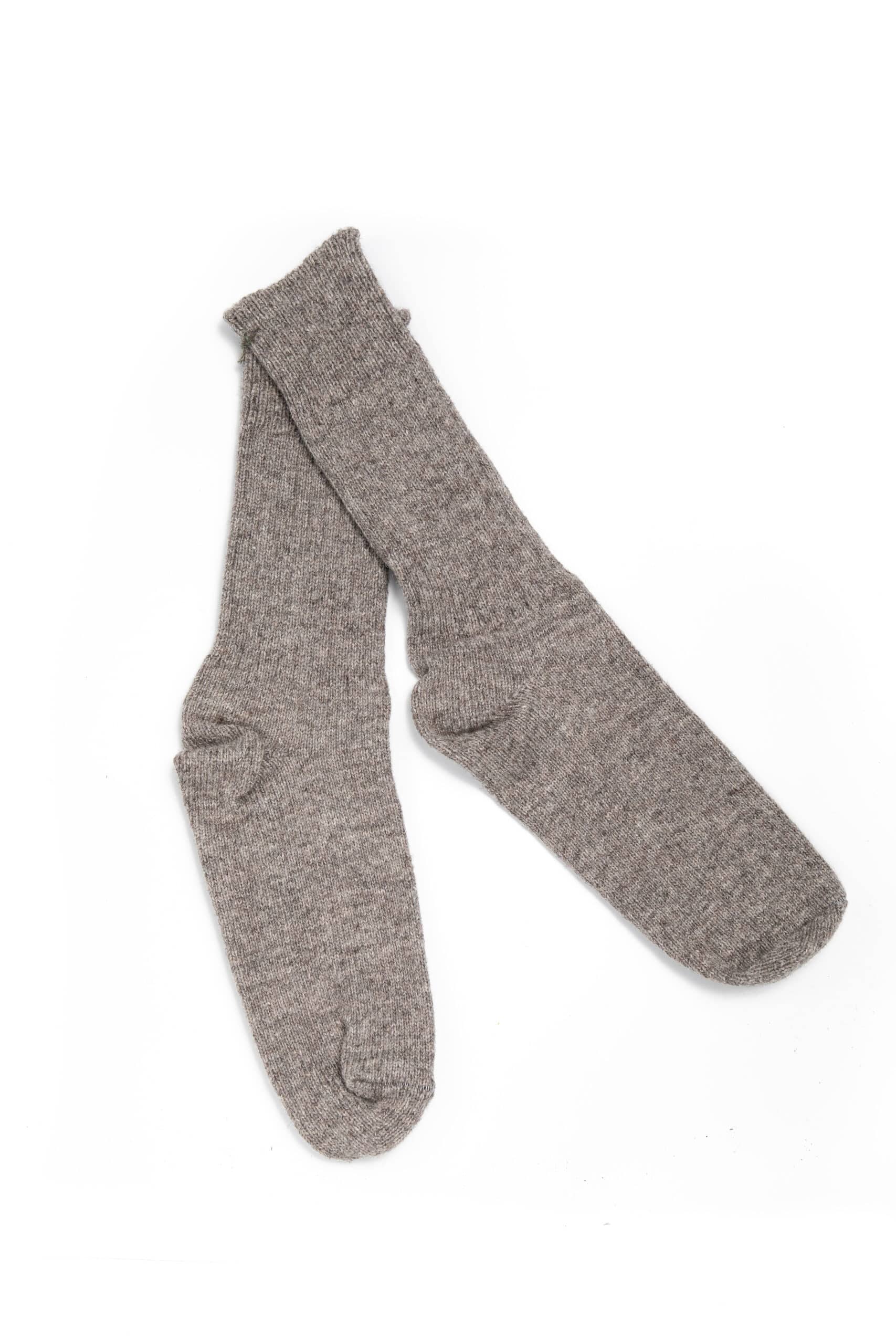 Gagawool 100% Lambswool Thermal Socks – Natural Cream, Mid-Calf (UK 6-11, One Size)
