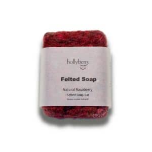 Hollyberry Soaps Felted Soap - Natural Raspberry