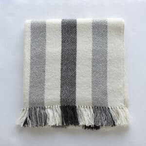 Traceable Textiles Parkland 100% Alberta Wool Handwoven Blankets - Bold Stripes