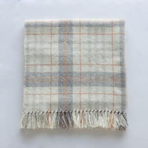 Traceable Textiles Parkland 100% Alberta Wool Handwoven Blankets - Pastel Check